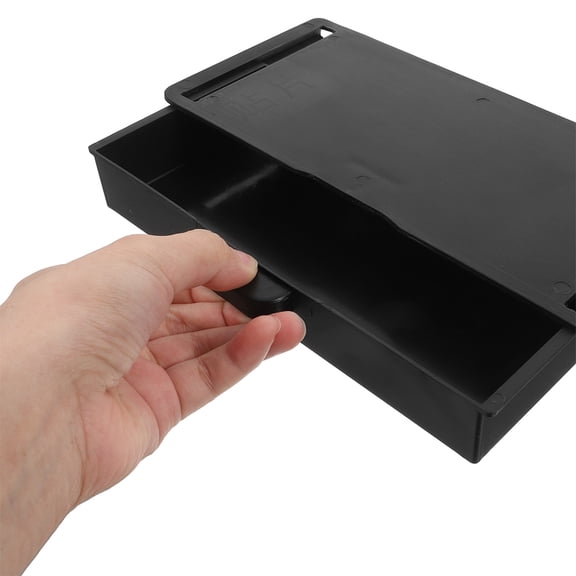 MEIBUTYUP 2-Pack Black Under Desk Pull-Out Drawer Organizer, No Drill Installation, Office Storage Solution