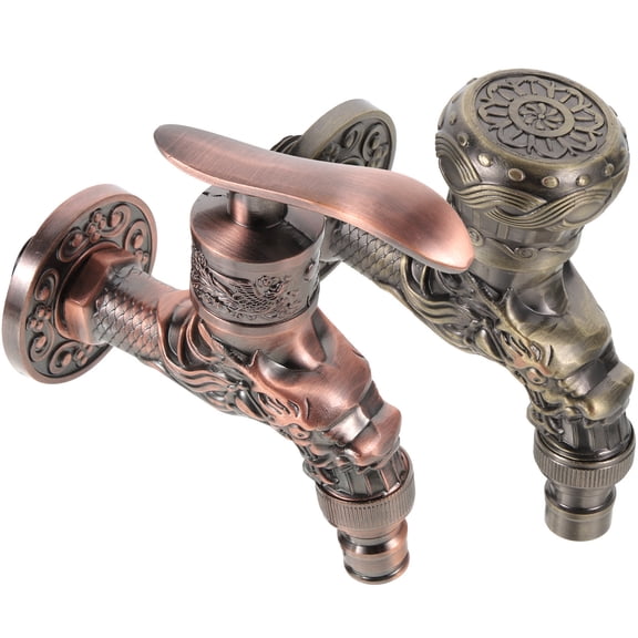 MEIBUTYUP 2-Pack Bathroom Sink Faucets with Antique Bronze Finish, Tap, and