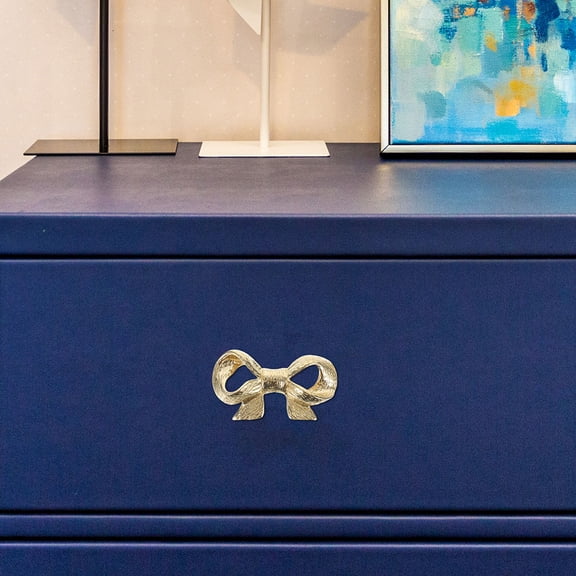 MEIBUTYUP 2Pcs Decorative Brass Bow Handles Durable Nordic Furniture Cabinet Drawer Pulls