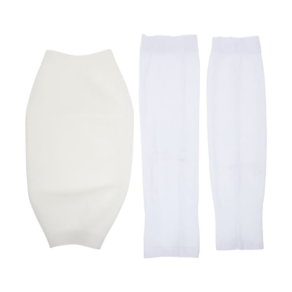 MEIBUTYUP 2-Pack Bathing Sleeves for Adults, White Reusable Protective Arm Covers