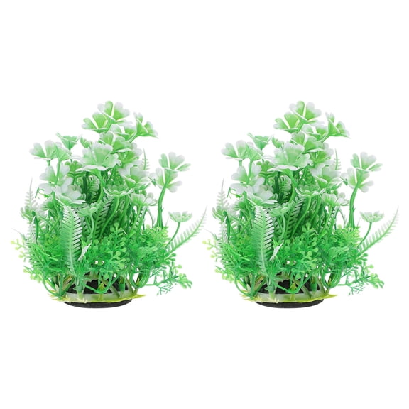 MEIBUTYUP 2Pcs Fish Tank Decorations Plastic Aquarium Plants Assorted Colors Lifelike Floating Ornaments for Aquariums