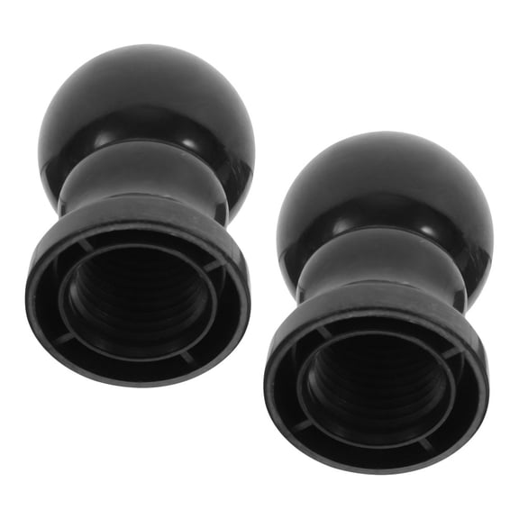 MEIBUTYUP 2Pcs Black Flagpole Ornament Topper Durable Flag Pole Cap for Various Weather