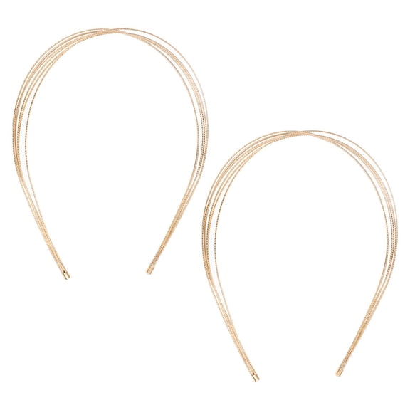 MEIBUTYUP 2 Pack Wire Headbands, Metal Hair Bands, Lightweight Accessories for Women, Daily Styling and Wear