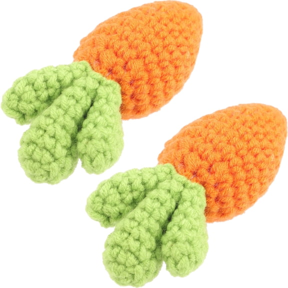 MEIBUTYUP Lovely Multi Woolen Carrot DIY Keychain Decor for Crafts 2Pcs