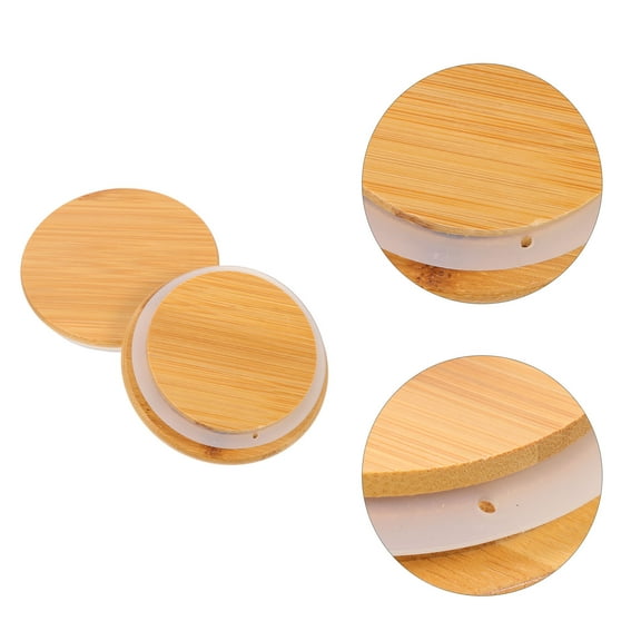 MEIBUTYUP 2-Pack Light Yellow Pitcher Jug Covers with Protective Silicone Seal, Leak- Filter Lid for and Beverage Pitchers