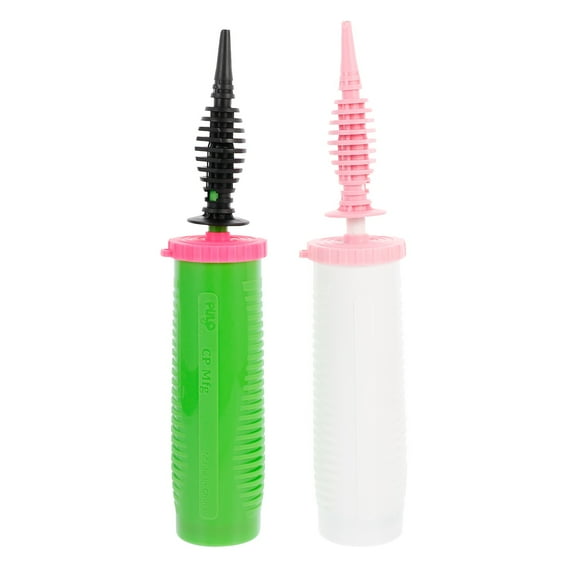 MEIBUTYUP 2-Pack Portable Balloon Hand Pump, Two-Way Plastic Air Inflator for Party Decorations, Assorted Colors