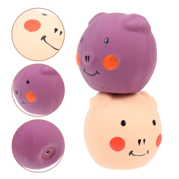 MEIBUTYUP 2Pcs Puppy Chewing Plaything Latex Balls to Clean Teeth and Prevent Destructive Biting