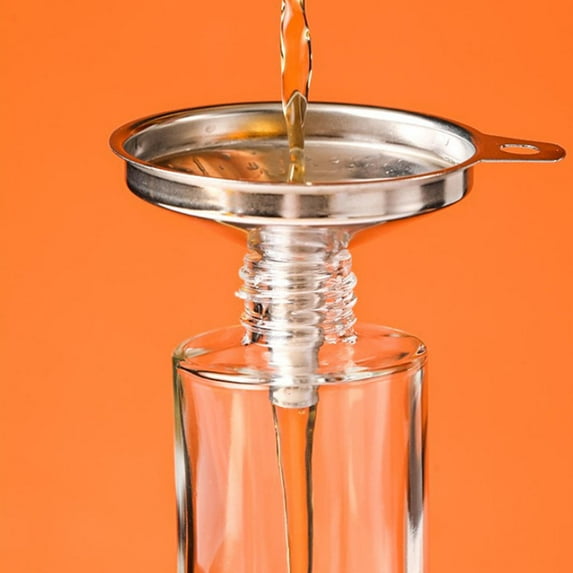 MEIBUTYUP 2Pcs Stainless Steel Funnel for Kitchen Use Liquid and Dry Ingredients Filling with Compact Design