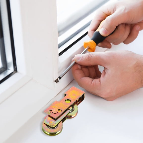 MEIBUTYUP Set of 2 Steel Door Rollers 1-1/4 Inch Sliding Pulleys for Cabinet Doors and Drawers Hardware