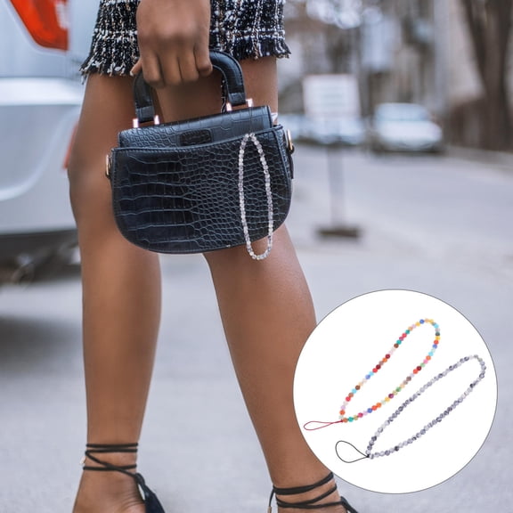 MEIBUTYUP 2-Pack Colorful Resin Phone Straps and Stylish Accessories for Daily Use and Phone Security