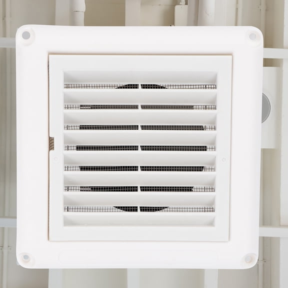 MEIBUTYUP 2Pcs White Exhaust Vent Duct Cover Plastic Quiet Open Close for Kitchen Fans