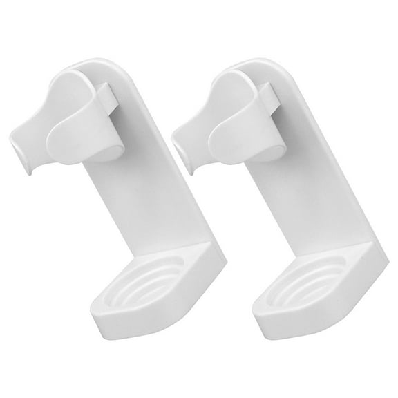 MEIBUTYUP 2-Pack White Wall Mounted Toothbrush Holder Bathroom Organizer Plastic Electric Toothbrush Storage No Drilling