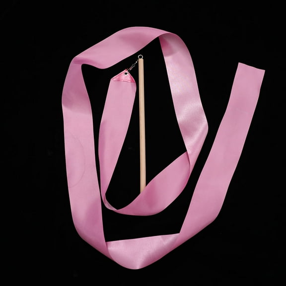 MEIBUTYUP 2 Set Ribbon Dance Accessories with Wooden Stick for Kids Training and Performance