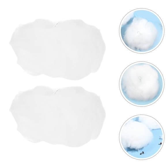 MEIBUTYUP 2Pcs Artificial Hanging Clouds Cotton Decor Soft Lightweight Realistic Cloud Props for Ceiling and Wall