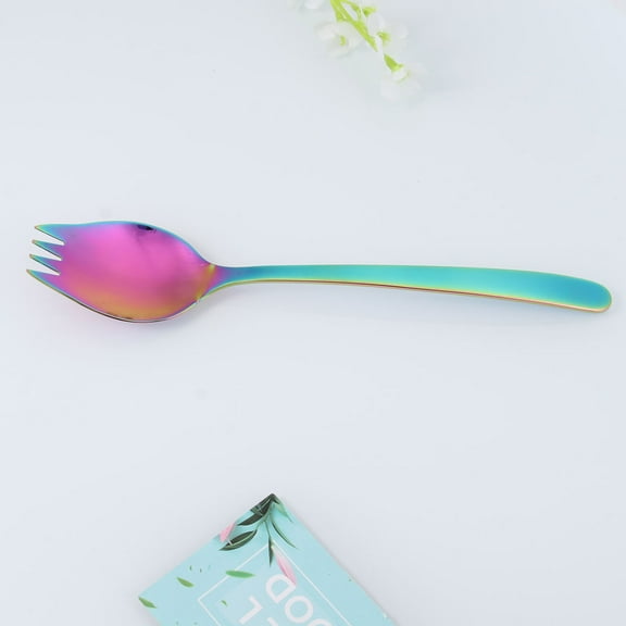 MEIBUTYUP 304 Stainless Steel Spork - Reusable Eating Utensil, Lightweight Camping Fork and Spoon Combo, 1 Piece
