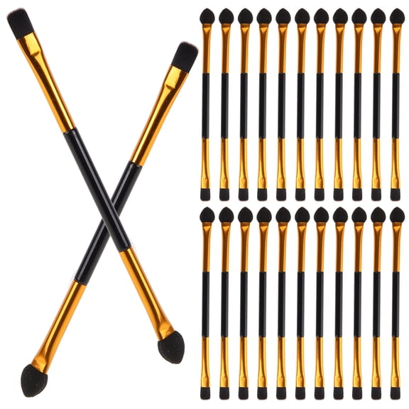 MEIBUTYUP 30Pcs Golden Eyeshadow Brush Set for Makeup Use with Premium Artificial Fiber Bristles