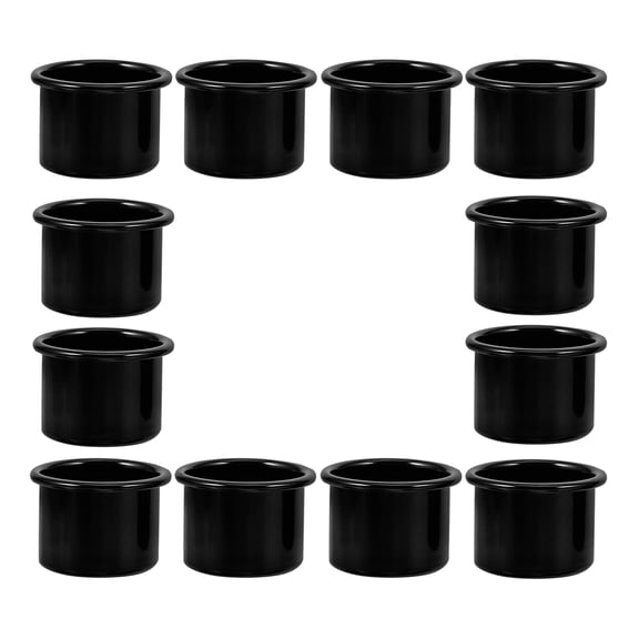 MEIBUTYUP 30Pcs Black Metal Candle Insert Cups Reusable Candlestick Holders for Events