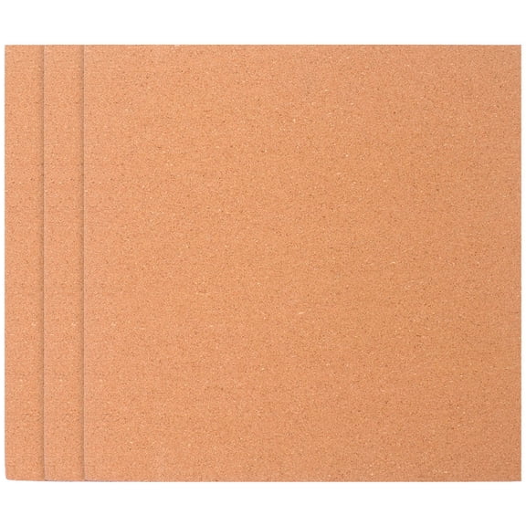 MEIBUTYUP 3-Piece Brown Wood Cork Wall Boards for Hanging, Memo Boards with Easy Installation and Design