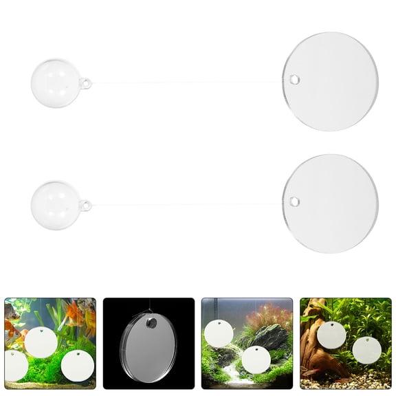 MEIBUTYUP Betta Fish Mirror 3Pcs Easy to Clean Transparent Acrylic for Daily Use