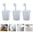 thumbnail image 1 of MEIBUTYUP Set of 3 White Iron Hanging Flower Pots, Vintage Decorative for Indoor and Outdoor Garden Use, 1 of 8