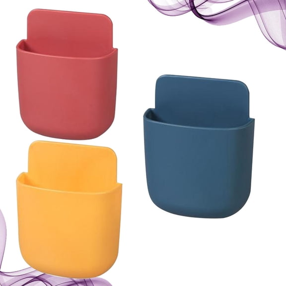 MEIBUTYUP 3-Pack Multifunctional Wall Hanging Storage Containers for Remote Controls and Small Household Items