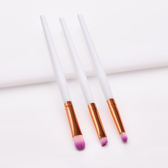 MEIBUTYUP Foundation Brush for Powder Makeup White Wood 3Pcs