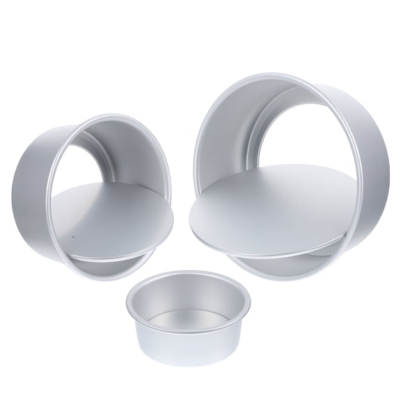 MEIBUTYUP 3-Piece Microwave Safe Detachable Aluminum Baking Pan Set for Cakes, Desserts, and More