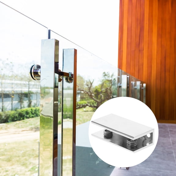 MEIBUTYUP Zinc Alloy Glass Mounting Brackets 4-Pack for Secure Mirror and Shelf Installation Hardware