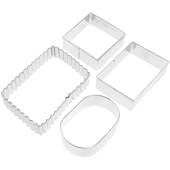 MEIBUTYUP 4Pcs Chocolate Shaping Cookie Moulds Stainless Steel for Special Days