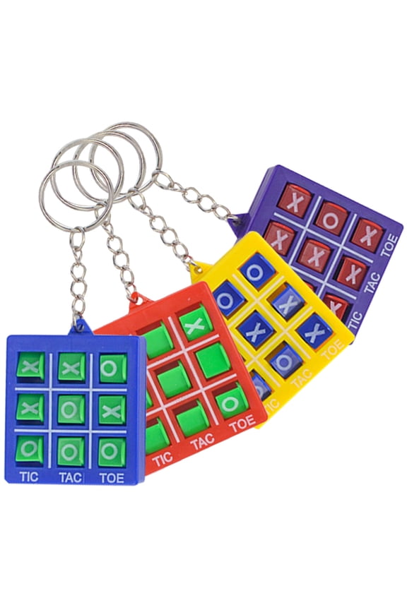 4-Pack Assorted Color Chess Keychains Portable Hanging Game Charms for Backpacks and Bags