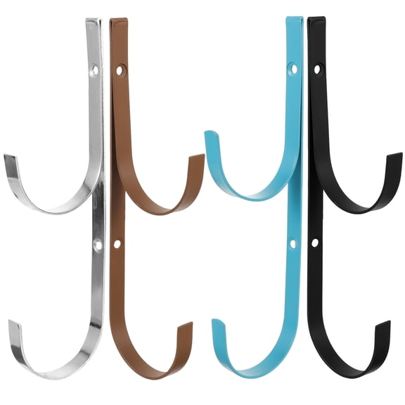 MEIBUTYUP 4Pcs Heavy Duty Multi Function Pole Hooks for Door Back and Outdoor Tool Organization