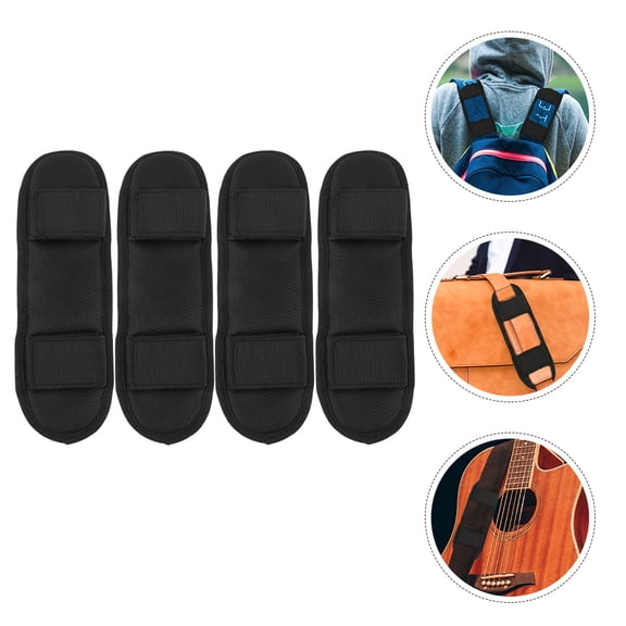 MEIBUTYUP 4-Pack Soft Nylon Shoulder Strap Pads for Camera, Laptop, Messenger Bags, Travel, Outdoor and Everyday Comfort