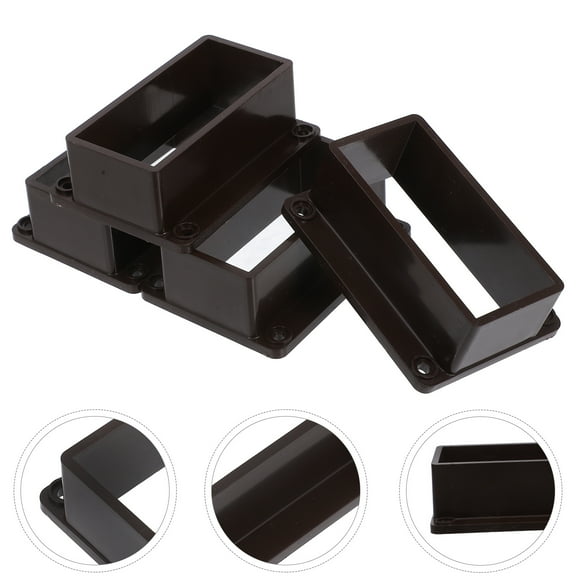 MEIBUTYUP 4-Pack Outdoor Coffee Deck Railing Brackets Wood Fence Post Connectors Hardware