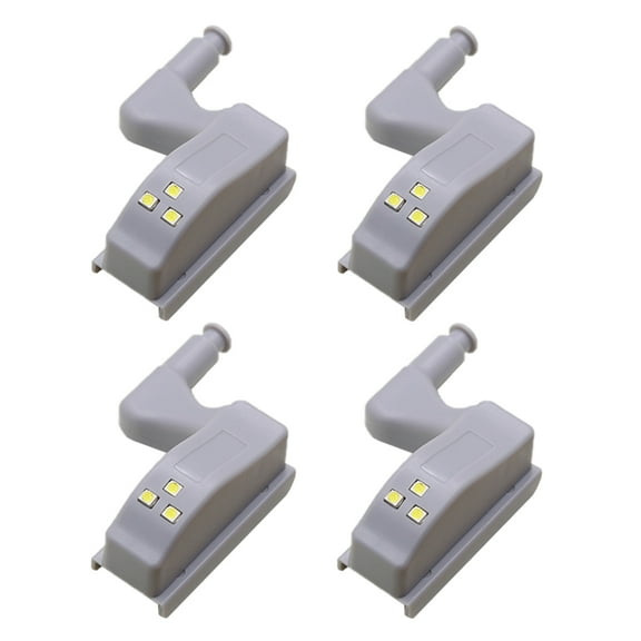MEIBUTYUP 4Pcs Cabinet Hinge Lights LED Grey ABS Under Cabinet Lighting for Household Users