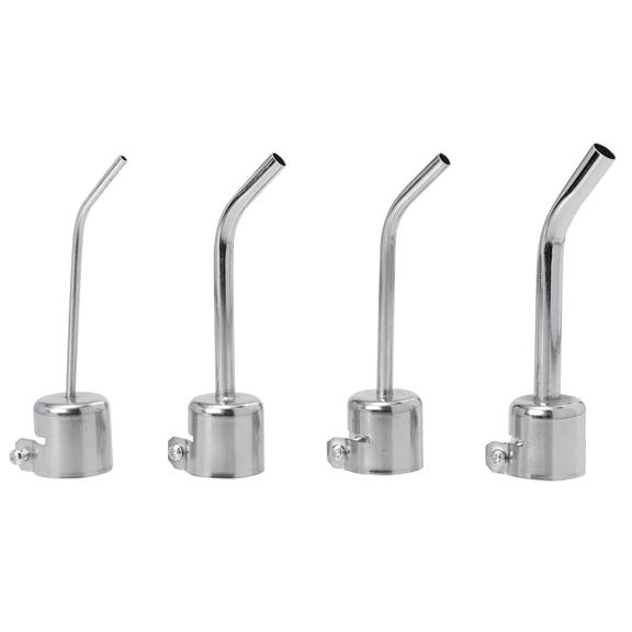 MEIBUTYUP 4Pcs Aluminum Hot Air Nozzle Set with Extended Bent Tips for ering
