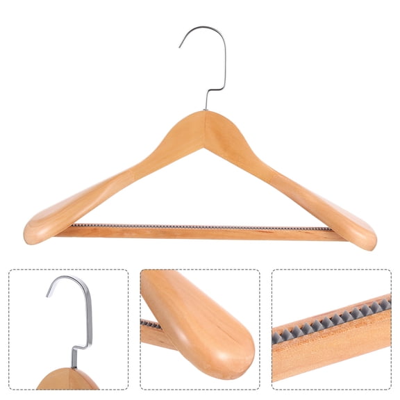 MEIBUTYUP Wood Suit Hangers Coat Hangers For Closet 4Pcs