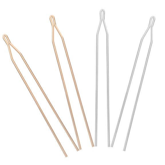 MEIBUTYUP 4Pcs Assorted Color Hairpin Material for Traditional Style Hair Decoration