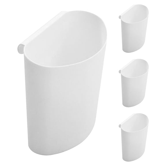 MEIBUTYUP 4-Pack White Hanging Storage Baskets for Cart, Multipurpose Organizers for Home, Salon, Office, Kitchen