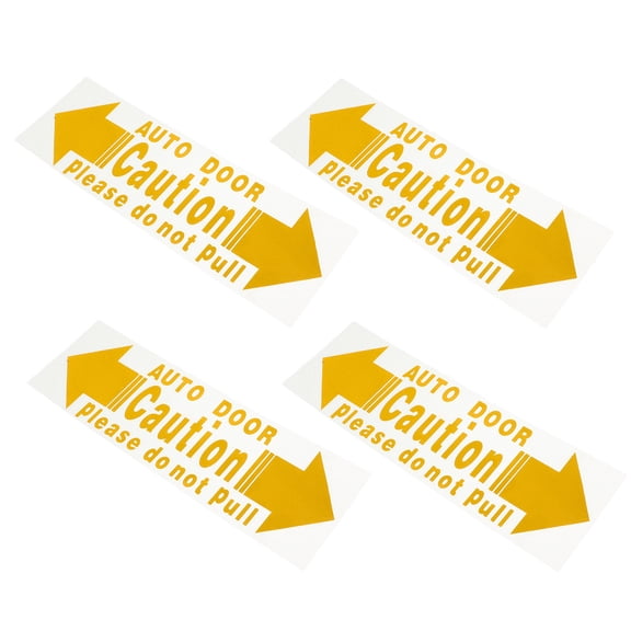 MEIBUTYUP 4-Pack Yellow Car Door Warning Stickers, PVC Adhesive for Vehicle Safety and Against Damage