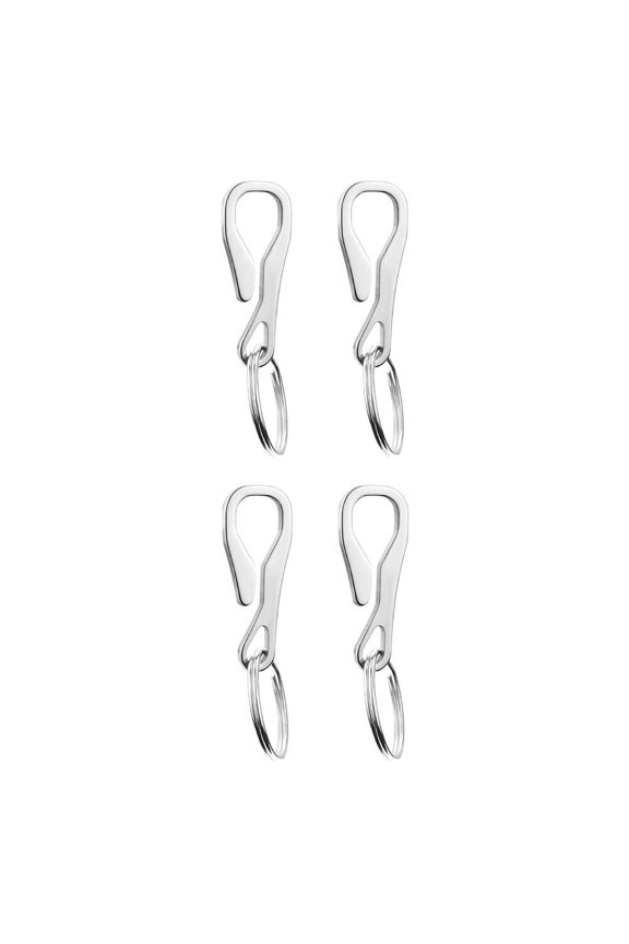 Back to School 4pcs Portable Key Chain Hanging Buckles with Stainless Steel for Keys Storage