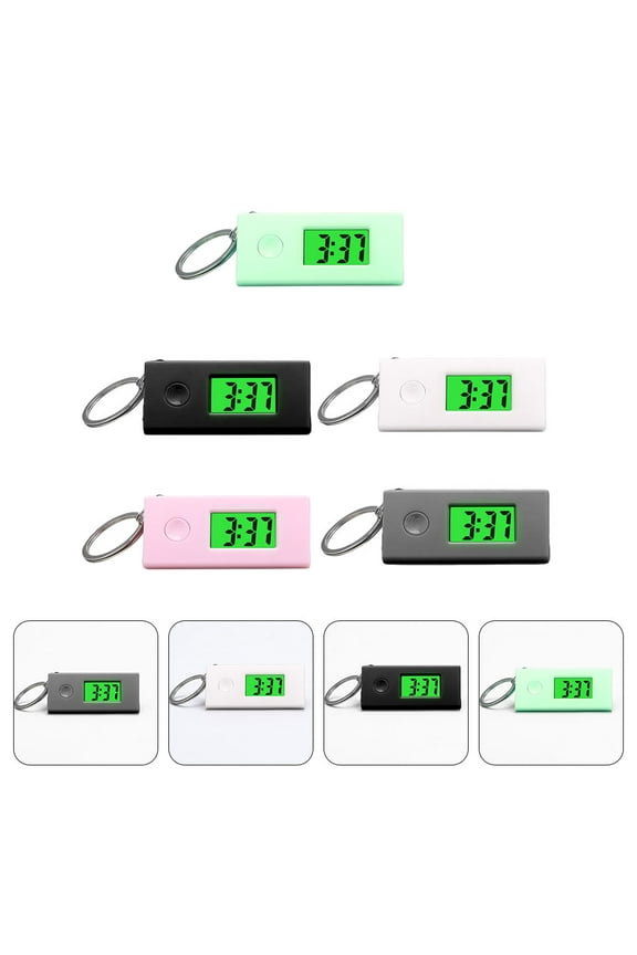 5 Pcs Digital Keychain Watches for Students Hanging for Daily Use and Exams