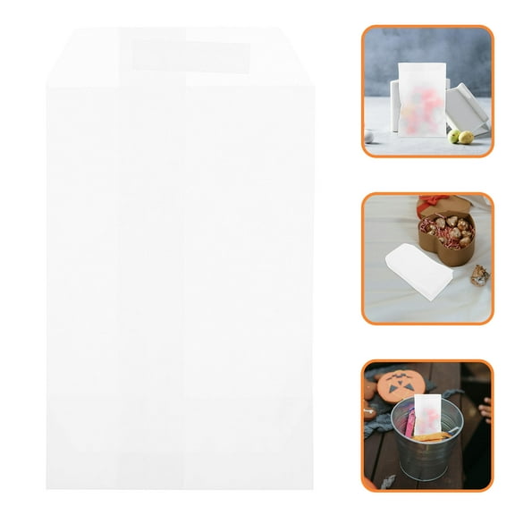 MEIBUTYUP Glassine Envelopes Small White Self Sealing for Snacks and Candies 50Pcs