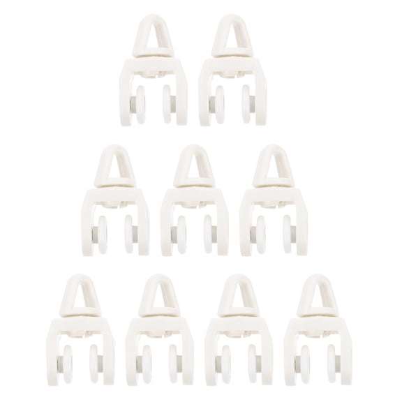 MEIBUTYUP 50Pcs Beige Drapery Curtain Runner Smooth Silent Rolling Multipurpose Curtain Glider