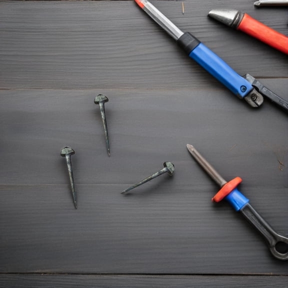 MEIBUTYUP 50Pcs Compact Horseshoe Nails Sturdy Iron Material Practical Horse Accessory for Daily Use