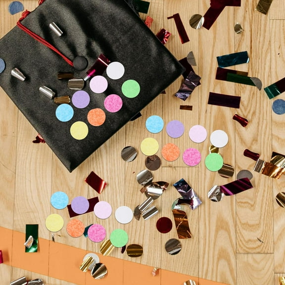 MEIBUTYUP 5Packs Multicolor Paper Confetti Circles for Balloon Filling and Party Decor