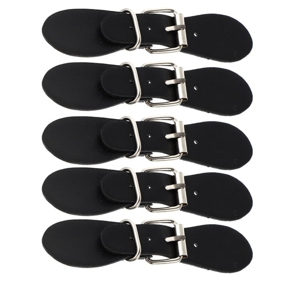 MEIBUTYUP 5Pairs Durable PU Duffle Toggle Buckles Black Coat Decorative Buttons