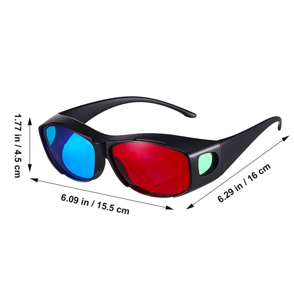 MEIBUTYUP 5-Pack 3D Movie Glasses, Red Plastic Frame, Comfortable Fit for All Ages, Ideal for Home Theater and Cinema