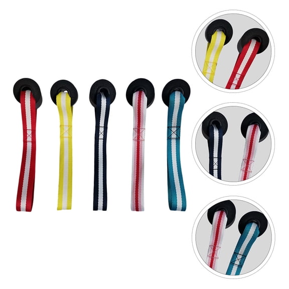 MEIBUTYUP 5Pcs Door Anchor Nylon Assorted Color Resistance Training Functional Training