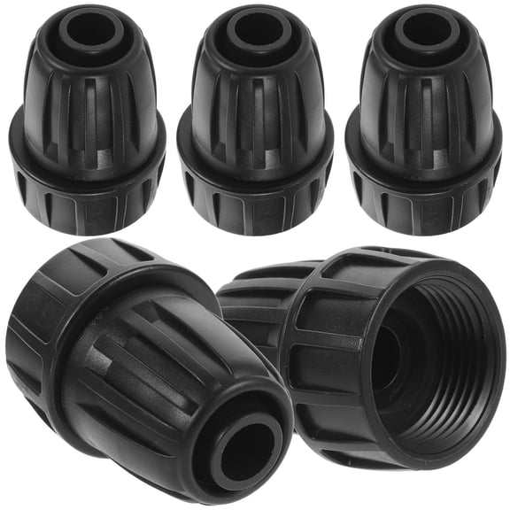MEIBUTYUP 5Pcs Drip Irrigation Hose Fitting Plastic Black for Corrosion Resistance