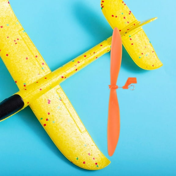 MEIBUTYUP 5Sets Durable Plastic Propeller for Aircraft Model Building Kits in Orange